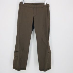 Athleta Tear Away B4 U Play Brown Pants  Activewear Athleisure Flare Leg 6P
